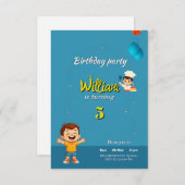 Invitation Anniversaire de enfant | Carte de fête  (Devant / Derrière)