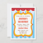 Invitation Anniversaire de enfant - Cirque (Dos)