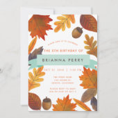 Invitation Anniversaire de enfant d'aquarelle blanche de l'au (Devant)