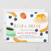 Invitation Anniversaire de enfant d'aquarelle Brunch Pancake  (Devant)
