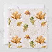 Invitation Anniversaire de enfant d'aquarelle de feuilles d'a (Dos)