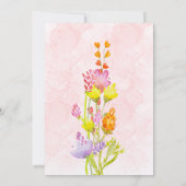 Invitation Anniversaire de enfant d'aquarelle de jardin de fé (Dos)