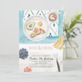 Invitation Anniversaire de enfant d'aquarelle PJ Rise & Shine (Debout devant)