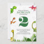Invitation Anniversaire de enfant d'aventure Dinosaur Jungle (Devant)