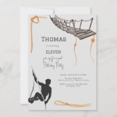 Invitation Anniversaire de enfant d'aventure du parc à cordes (Devant)