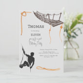 Invitation Anniversaire de enfant d'aventure du parc à cordes (Debout devant)