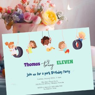 Invitation Anniversaire de enfant d'aventure du parc à cordes