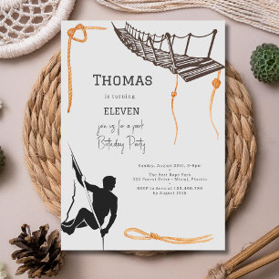 Invitation Anniversaire de enfant d'aventure du parc à cordes