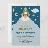 Invitation Anniversaire de enfant d'aventure spatiale (Devant)