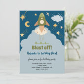 Invitation Anniversaire de enfant d'aventure spatiale (Debout devant)