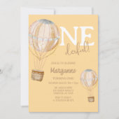 Invitation Anniversaire de enfant de ballon à air  (Devant)