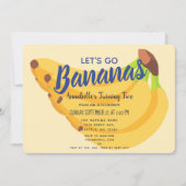 Invitation Anniversaire de enfant de bananes (Devant)