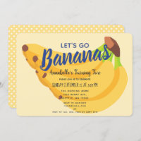 Invitation Anniversaire de enfant de bananes