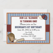 Invitation Anniversaire de enfant de baseball (Devant)