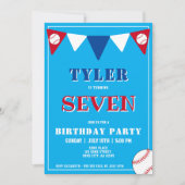 Invitation Anniversaire de enfant de baseball de bal (Devant)