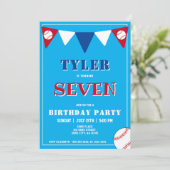 Invitation Anniversaire de enfant de baseball de bal (Debout devant)