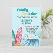 Invitation Anniversaire de enfant de Beach Party Totalement T (Debout devant)