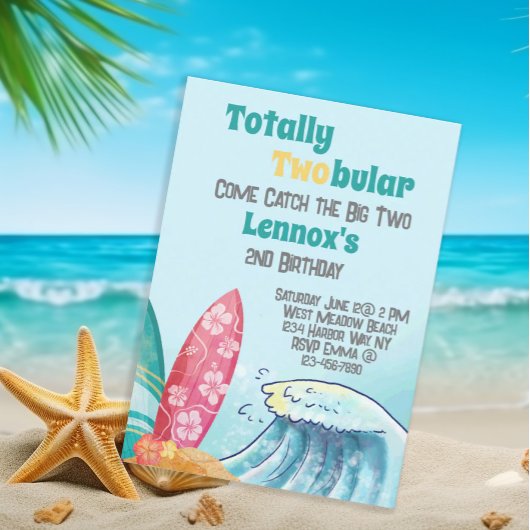 Invitation Anniversaire de enfant de Beach Party Totalement T