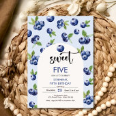 Invitation Anniversaire de enfant de bleuets doux