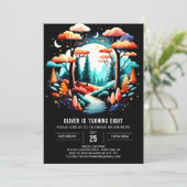 Invitation Anniversaire de enfant de bois en ligne numérique (Debout devant)