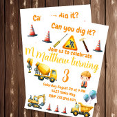 Invitation anniversaire de enfant de camion de con