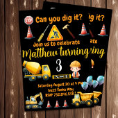 Invitation anniversaire de enfant de camion de con