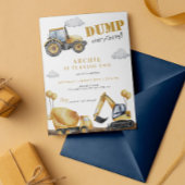 Invitation Anniversaire de enfant de camion de construction