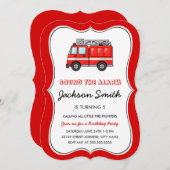 Invitation Anniversaire de enfant de camion d'ince (Devant / Derrière)