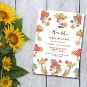 Invitation Anniversaire de enfant de champignon super psychéd