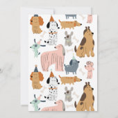 Invitation Anniversaire de enfant de chien de Pawty Birthday (Dos)