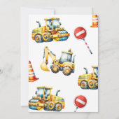 Invitation Anniversaire de enfant de construction (Dos)