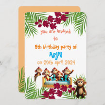 anniversaire de enfant de famille de singe coquin