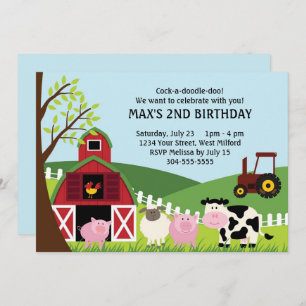 Invitation Anniversaire de enfant de ferme