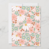 Invitation Anniversaire de enfant de Fleur sauvage rose rétro (Dos)