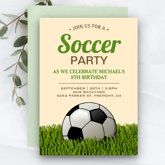 Invitation Anniversaire de enfant de football