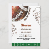 Invitation Anniversaire de enfant de football américain (Devant)