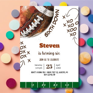 Invitation Anniversaire de enfant de football américain