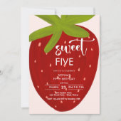 Invitation Anniversaire de enfant de fraise sucrée (Devant)