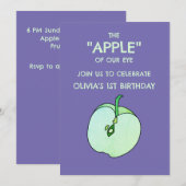 Invitation Anniversaire de enfant de fruits de la tranche de  (Devant / Derrière)