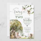 Invitation Anniversaire de enfant de jardin de fées de forêt (Devant)