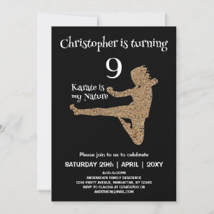 Invitation Anniversaire de enfant de karaté des arts martiaux