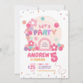 Invitation Anniversaire de enfant de la bulle de tournesol ro (Devant)