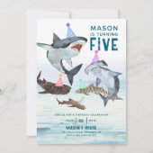 Invitation Anniversaire de enfant de la fête de la piscine d' (Devant)