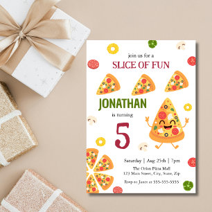 Invitation Anniversaire de enfant de la fête de la pizza