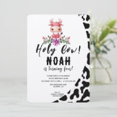 Invitation Anniversaire de enfant de la fête de la vache Sain (Debout devant)