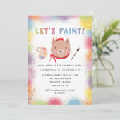 Invitation Anniversaire de enfant de la fête de l'art de la p (Debout devant)