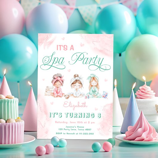 Invitation Anniversaire de enfant de la fête spa