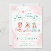 Invitation Anniversaire de enfant de la fête spa (Devant)