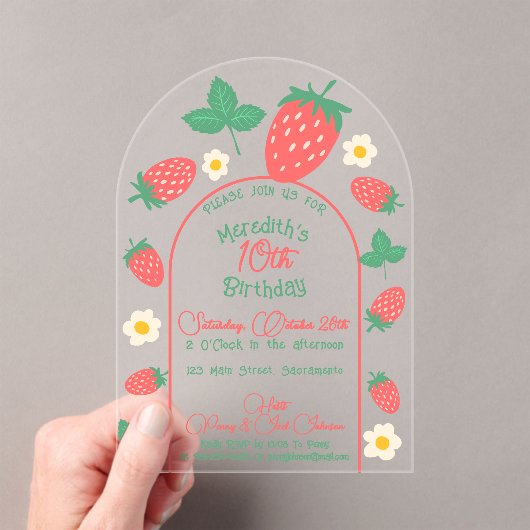 Invitation Anniversaire de enfant de la fleur de f (In situ (ordinateur de poche))