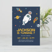 Invitation Anniversaire de enfant de la galaxie spatiale de l (Debout devant)